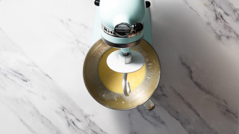 Wet ingredients in Kitchenaid stand mixer