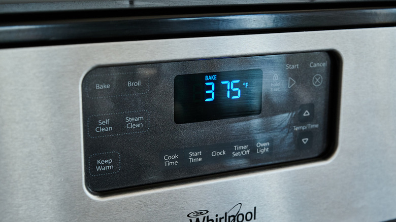 preheating the oven to 375 degrees