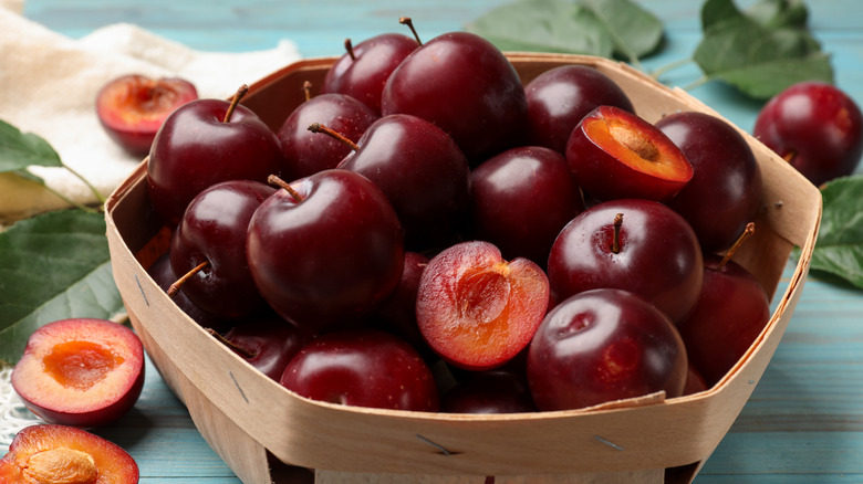 bowl of plums