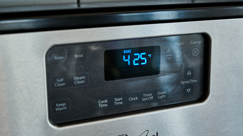 preheating the oven to 425 F