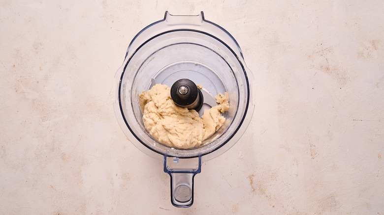 dough in a food processor