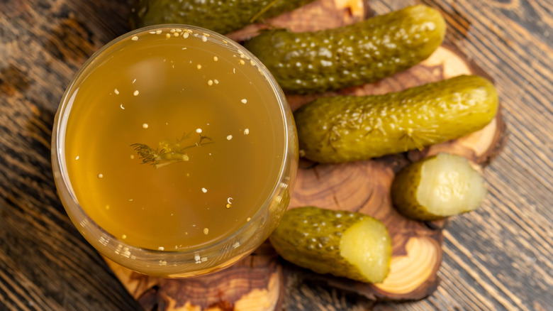 pickle juice with pickles