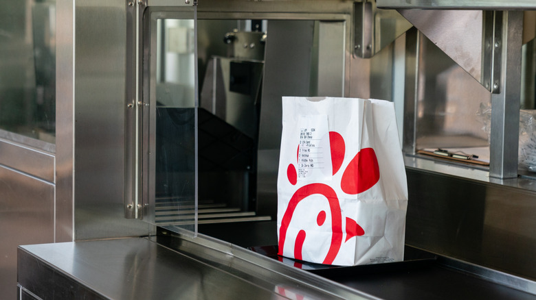 Chick-fil-A bag ready for customer