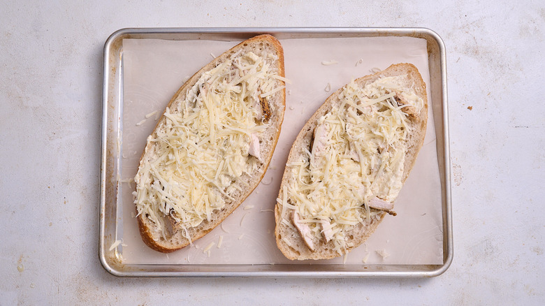 garlic bread topped with cheese