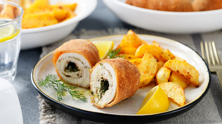 A plate of chicken Kiev