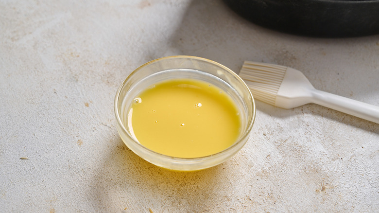 egg and water mixed in bowl