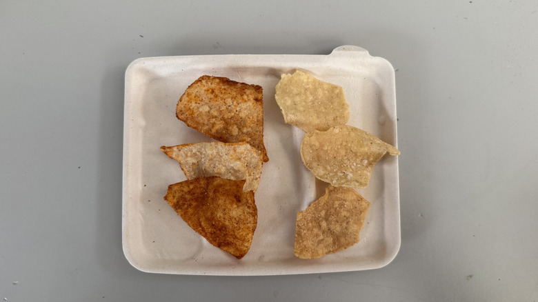 Chili Lime Chips and regular Tortilla Chips side by side