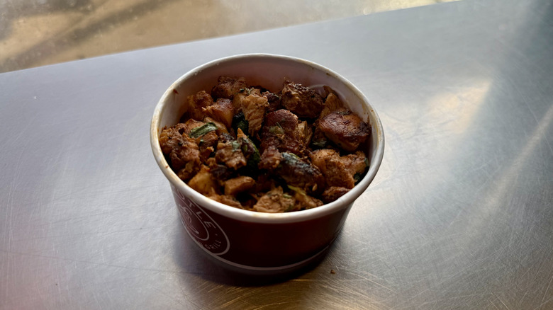 A cup of Pollo Asada