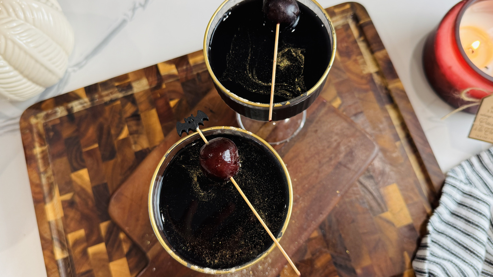 Chocolate Cherry Black Magic Halloween Cocktail Recipe