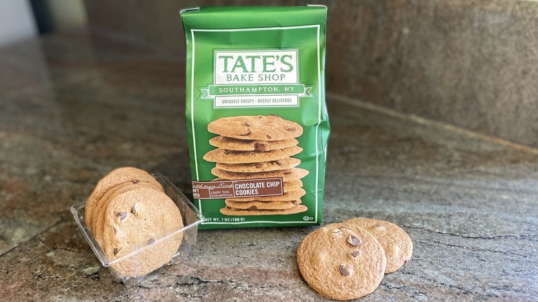 Tate's chocolate chip cookies green bag