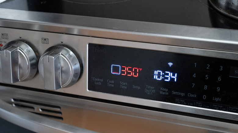 Oven set to 350 F