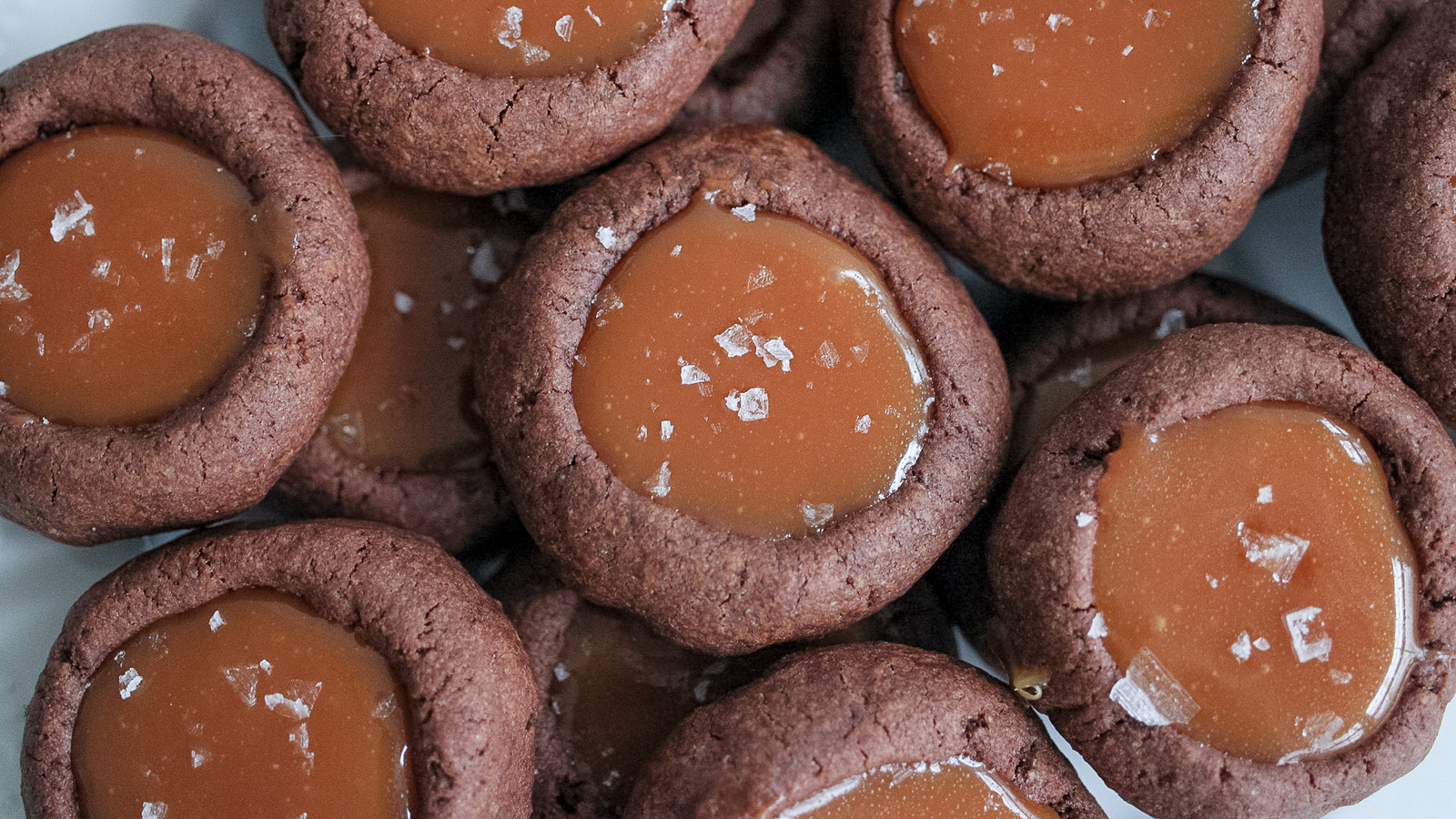 Chocolate Salted Caramel Thumbprint Cookies Recipe