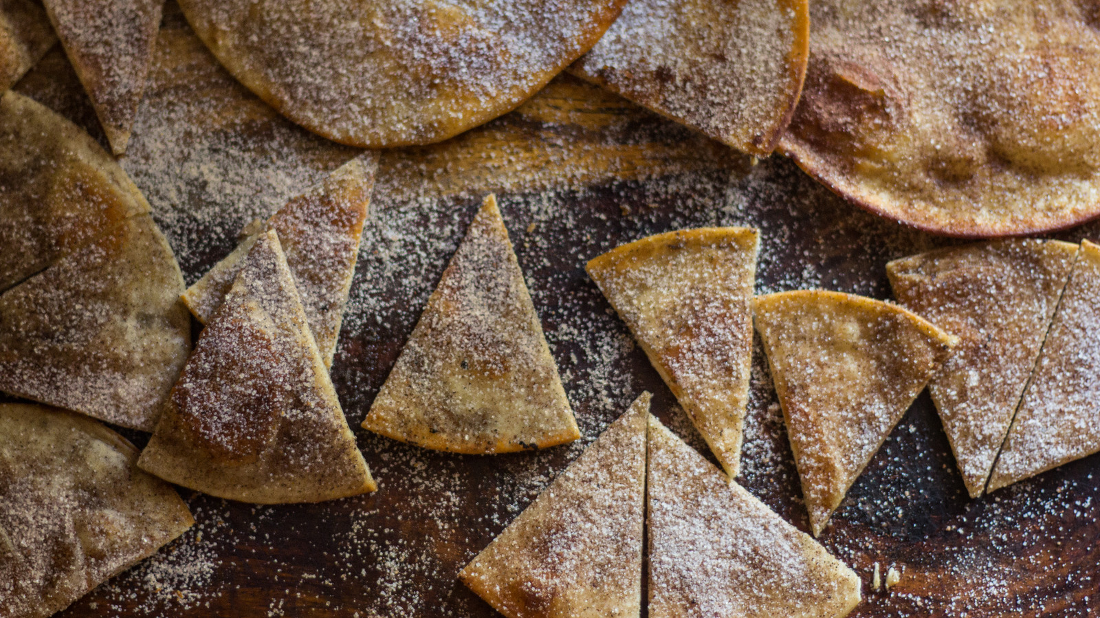 cinnamon sugar flour tortilla chips