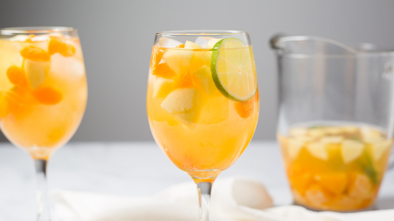 orange sangria served on table