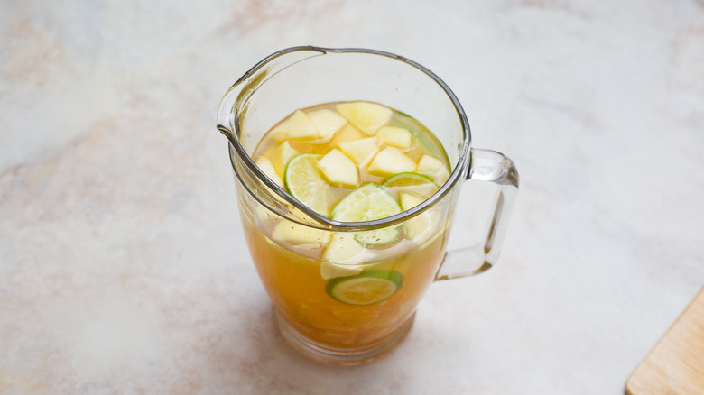 sangria in clear pitcher