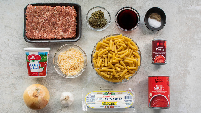 ingredients for baked ziti