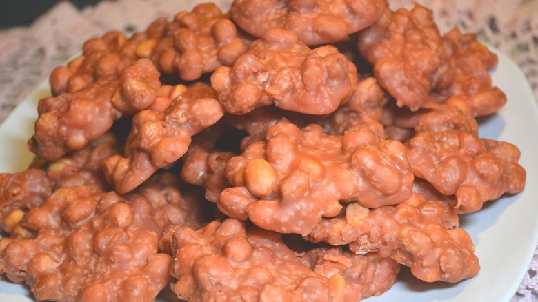 Southern peanut patties on plate