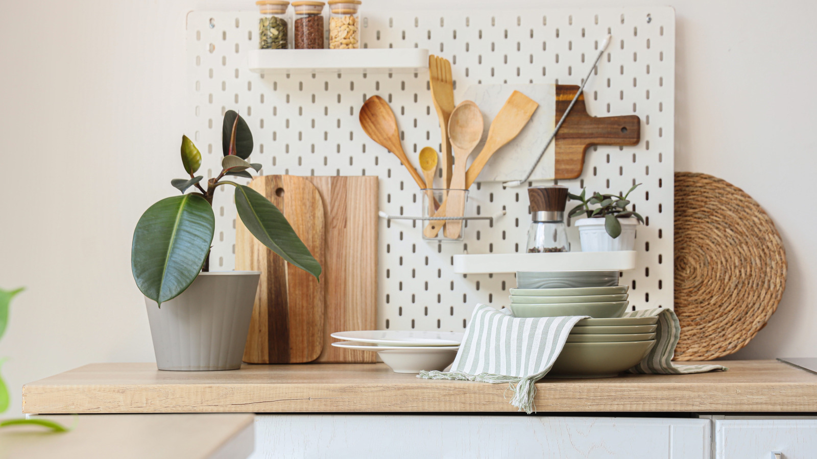 This Classic Storage Solution Is A Better Way To Clean Up Countertop Clutter In A Small Kitchen