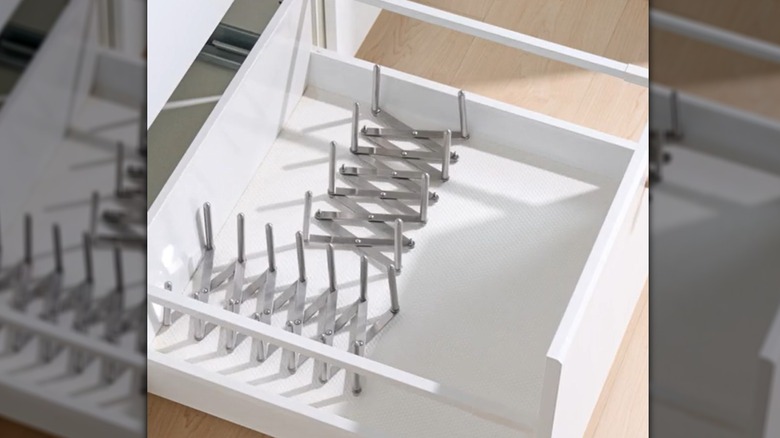 Two Ikea organizers in drawer