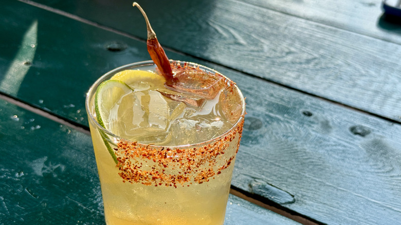 Spicy margarita with chili