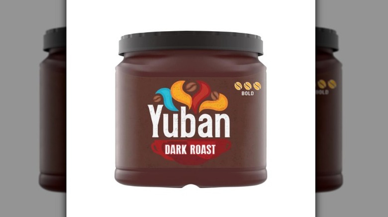 Container of Yuban coffee
