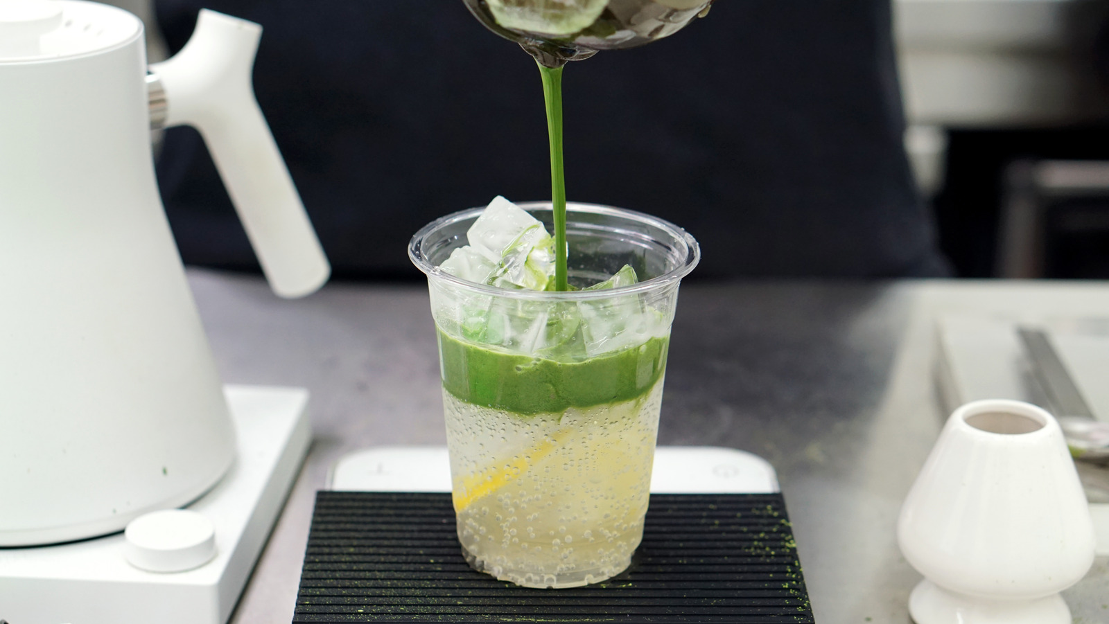 Combine Matcha And Soda Water For A Refreshing Drink