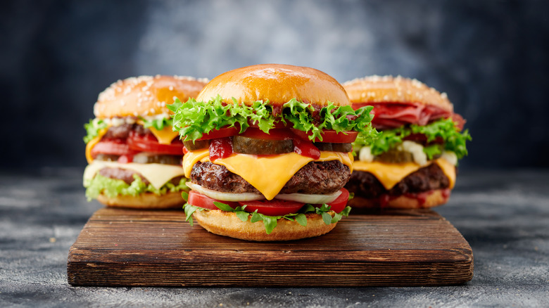 Cheeseburgers with all the fixings