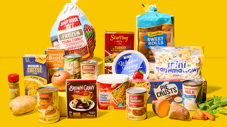 LIDL's collection of Thanksgiving ingredients