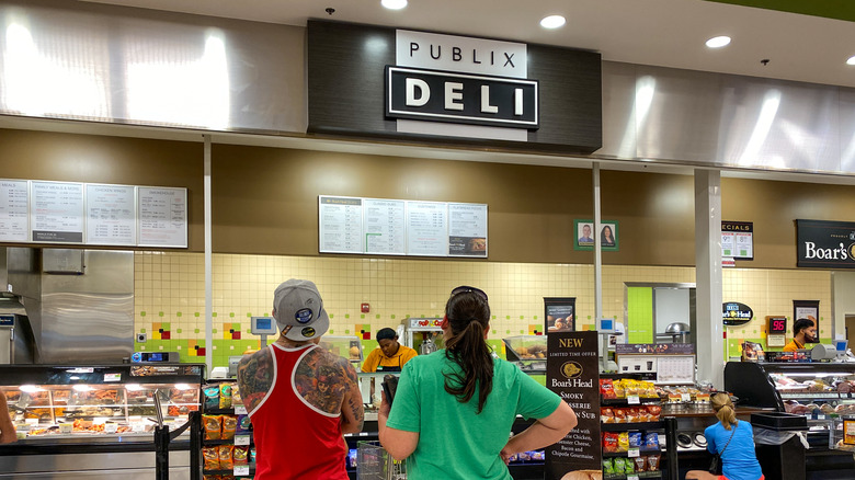 customers lined up for Publix deli sandwiches