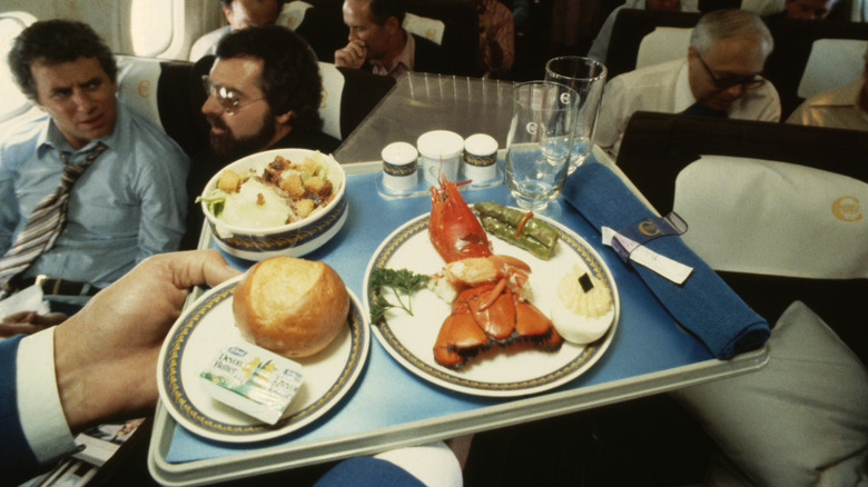 Lobster dinner served on Cocorde