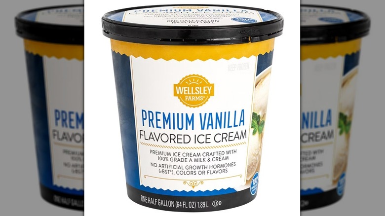 Wellsley Farms Premium Vanilla ice cream  tub