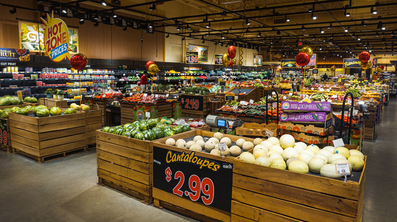 The produce department of a Wegmans grocery store in New Jersey