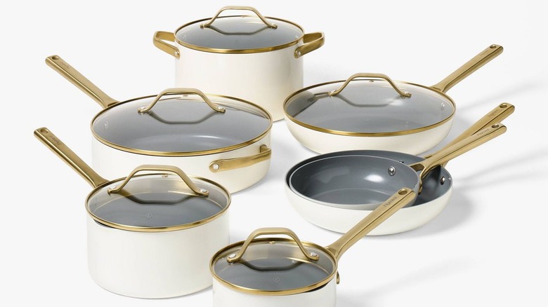 A Figmint cookware set sitting on a white surface.