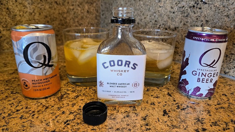 Coors Whiskey Co. American Blended Malt whiskey with Q Mixer cocktails