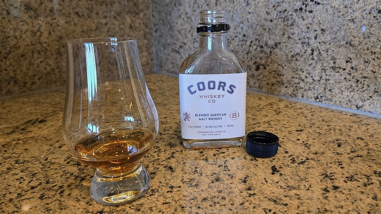 Coors Whiskey Co. American Blended Malt whiskey with Glencairn glass