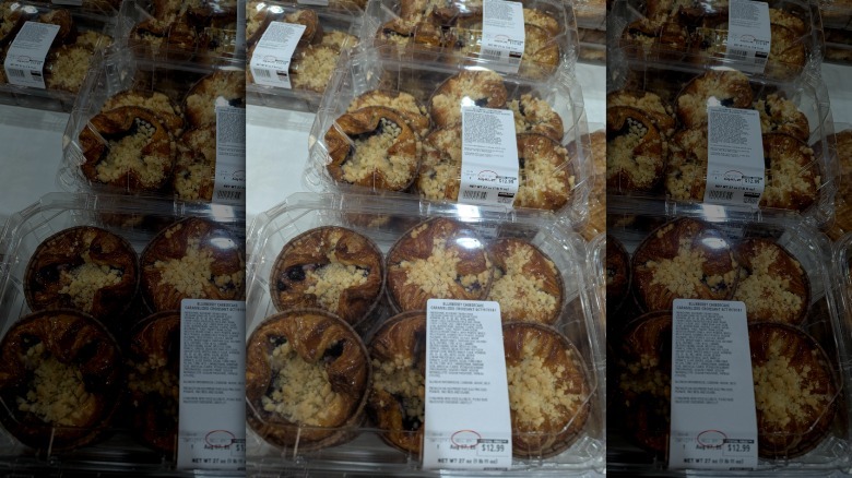 Blueberry Cheesecake Caramelized Croissants from Costco in boxes
