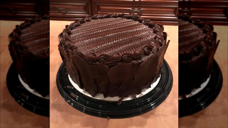 A Costco All-American chocolate cake
