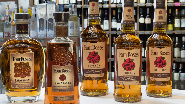 Bottles of Four Roses Bourbon
