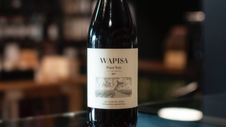 Bottle of Wapisa pinot noir
