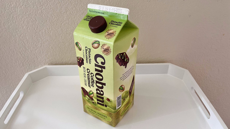 View of Pistachio Chocolate creamer