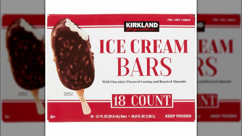 Package of Kirkland ice cream bars