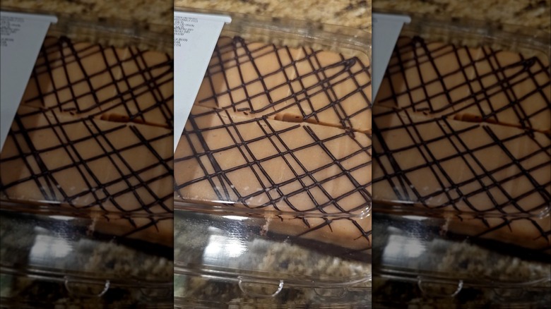 close up of chocolate peanut butter fudge from Costco