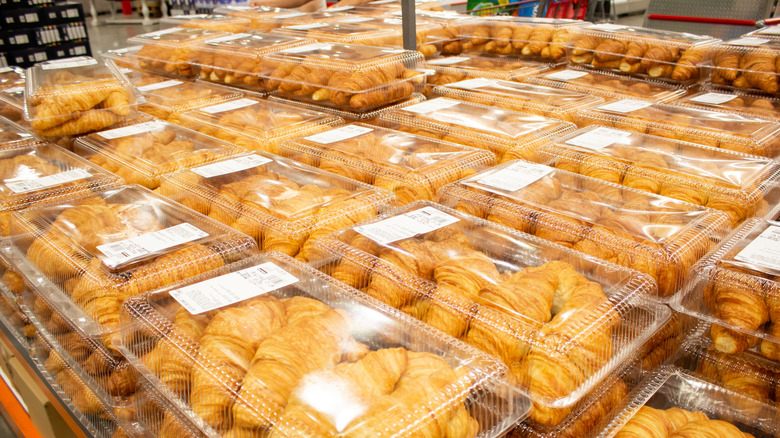 Costco croissants in packages at store