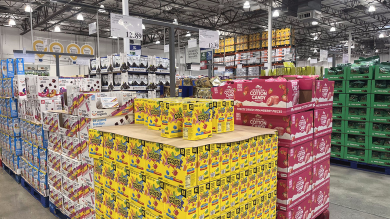 View of various treats and candies in Costco