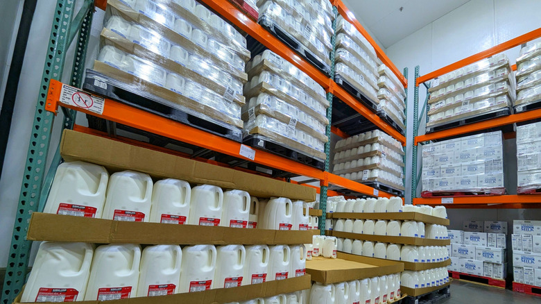 A display of Costco products
