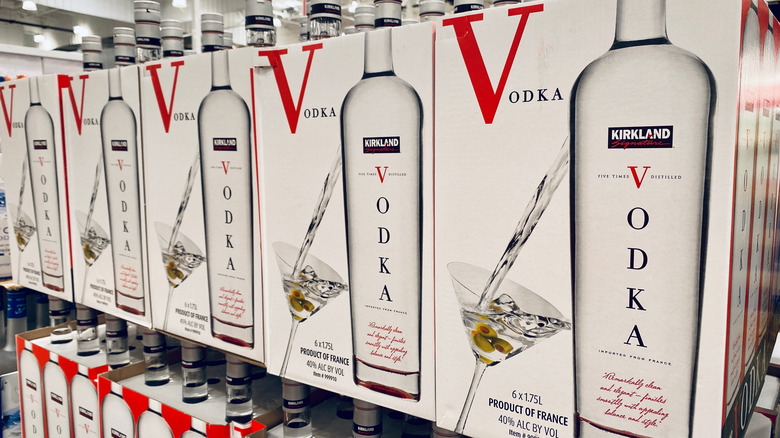 Costco Kirkland Signature Vodka boxes