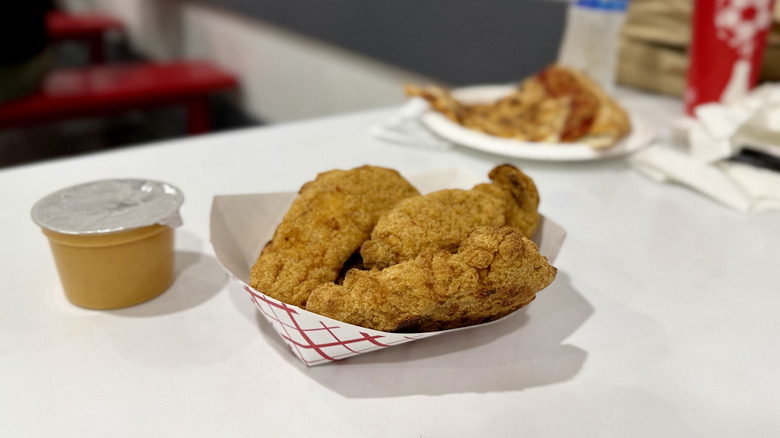 Costco's chicken strips on a table