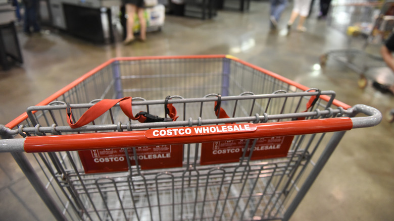 costco shopping cart in store