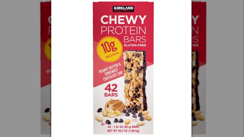 Kirkland chewy bars with white background