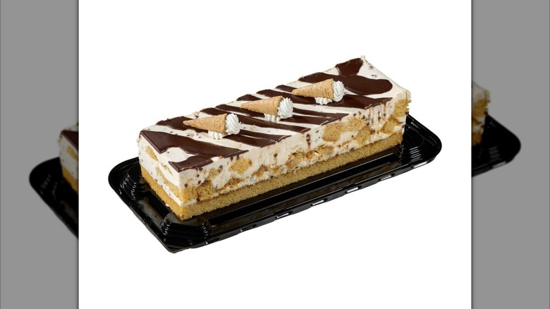 Kirkland Signature Waffle Cone Bar Cake on black tray